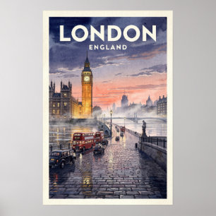 Londen Engeland Vintage Reizen Poster