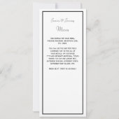 Londen Engeland VK Silhouet Kus Menu Receptie Kaart (Achterkant)