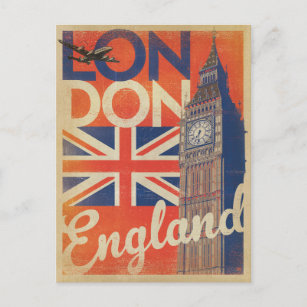 Londen, Engeland - vlag Briefkaart