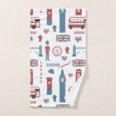 Londen Engeland Vlag, Dubbele Decker Bus, Big Ben Bad Handdoek (Handdoek)