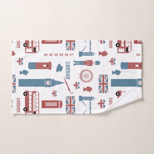 Londen Engeland Vlag, Dubbele Decker Bus, Big Ben Bad Handdoek (Handdoek)