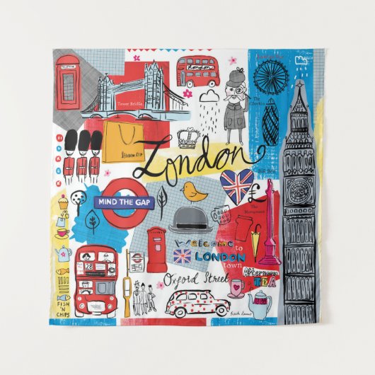 Londen, Engeland Wandkleed (Voorkant (horizontaal))