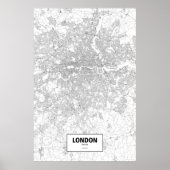 Londen, Engeland (zwart op wit) Poster (Voorkant)