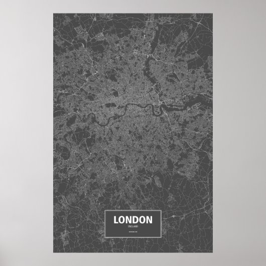 Londen, Engeland (zwart wit) Poster (Voorkant)