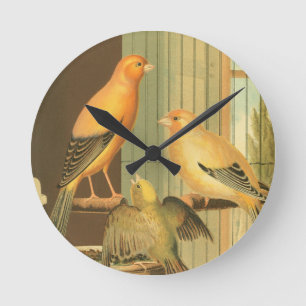 Londen Fancy Kanaries - vintage vogels Ronde Klok