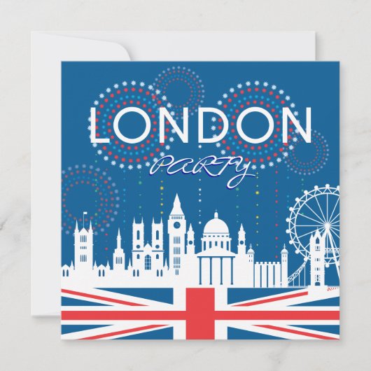 Londen Feest Uitnodiging (Voorkant)