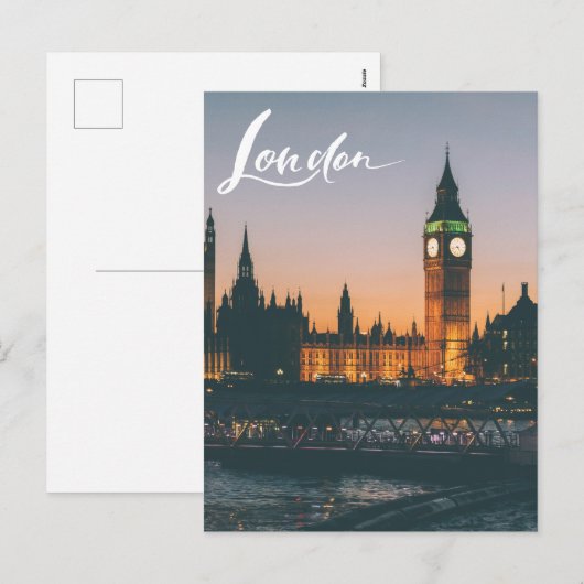 Londen Feestdagenkaart (Voorkant / Achterkant)