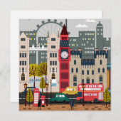 Londen Feestdagenkaart (Voorkant / Achterkant)