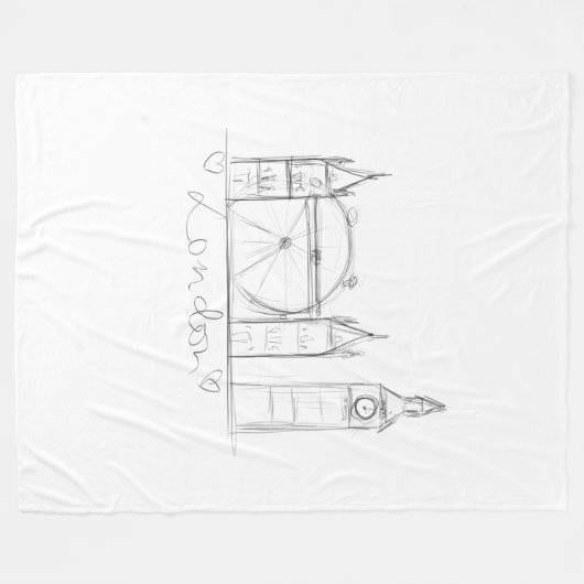 Londen Fleece Deken (Voorkant (Horizontaal))