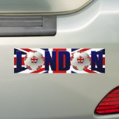 Londen Football Flag Bumpersticker (Op auto)