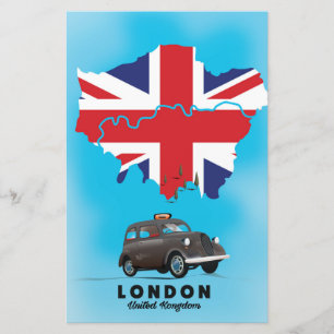Londen geïllustreerde kaart reisposter