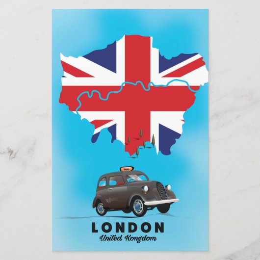 Londen geïllustreerde kaart reisposter (Voorkant)
