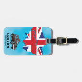 Londen geïllustreerde kaart reisposter bagagelabel (Voorkant horizontaal)