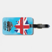 Londen geïllustreerde kaart reisposter bagagelabel (Achterkant horizontaal)