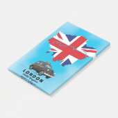 Londen geïllustreerde kaart reisposter post-it® notes (Schuin)