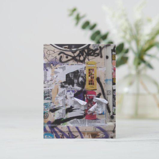Londen Graffiti Briefkaart (Staand voorkant)