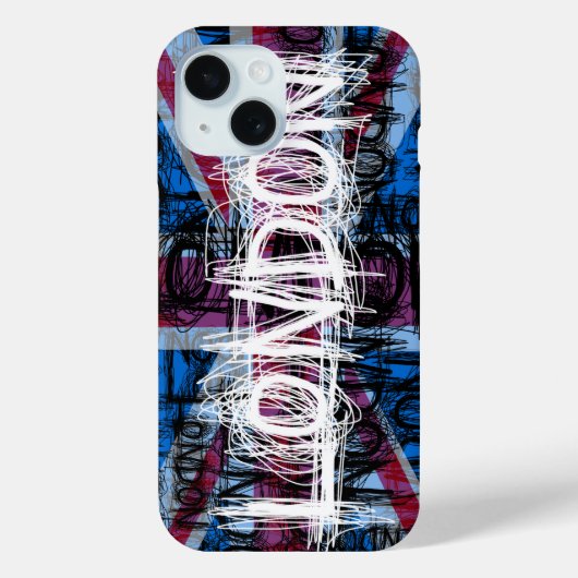 Londen Graffiti Scratch iPhone Case (Achterkant)