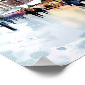 Londen-Greenwich Market in de sneeuw (B), Waterver Poster (Hoek)
