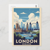  Londen Groot-Brittannië Brits oriëntatiepunt reiz Briefkaart (Voorkant / Achterkant)