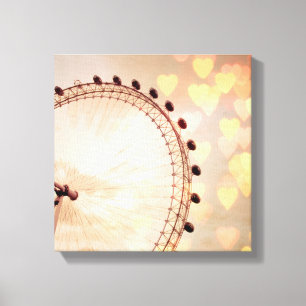 Londen Grote foto van Ben, gefilterd, Nightime Canvas Afdruk