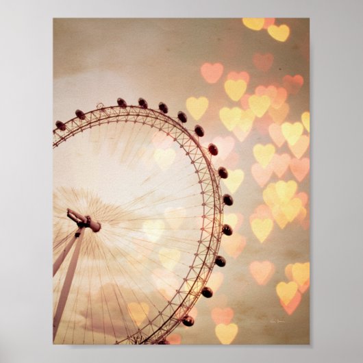 Londen | Grote foto van Ben, gefilterd, Nightime Poster (Voorkant)