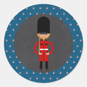Londen Guard Boy Verjaardagsfeestje Ronde Sticker