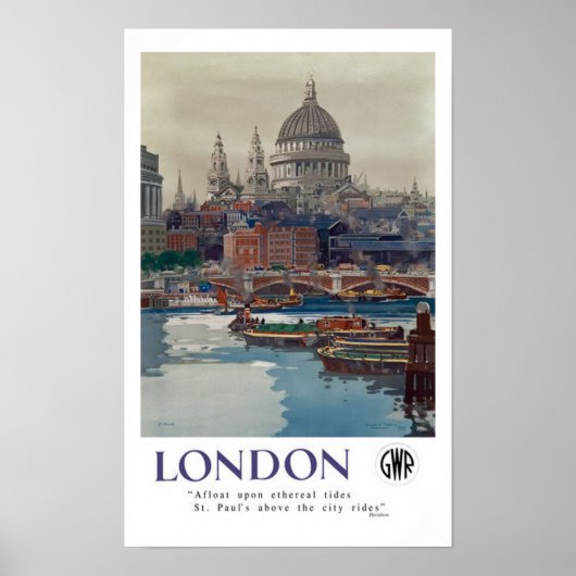 Londen GWR Frank H. Mason Travel Poster (Voorkant)