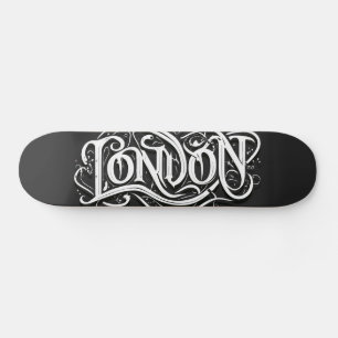 Londen Heavy Metal Calligrafie - Londen Metalheads Persoonlijk Skateboard