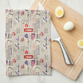 Londen het Geëvenaarde Patroon met de Boeken van d Theedoek (Quarter Fold)