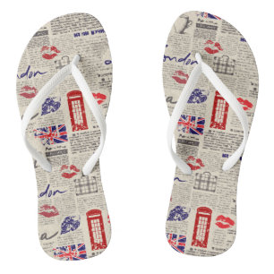 Londen het Geëvenaarde Patroon met de Boeken van  Teenslippers