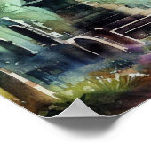 Londen-Highland Cemetery (D), Waterverf Poster (Hoek)