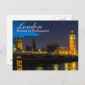 Londen - Houses of Parliament briefkaart (Voorkant / Achterkant)