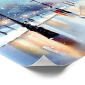 Londen-Hyde Park in de Winter (A), Waterverf Poster (Hoek)