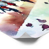 Londen-Hyde Park in de Winter (D), Waterverf Poster (Hoek)