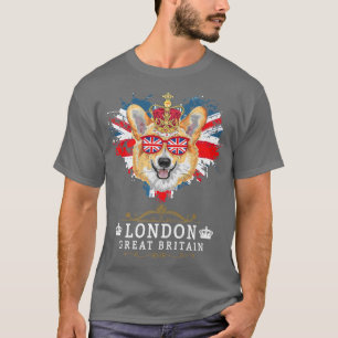 Londen Idee Voor Kinderen Met Union Jack Vlag Van T-shirt