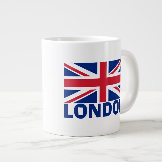 Londen in Blue Grote Koffiekop (Voorkant rechts)