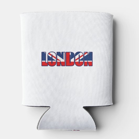 Londen in Britse vlag Blikjeskoeler (Achterkant)