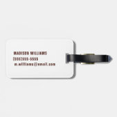 Londen in Clouds Red en Green Bagagelabel (Achterkant horizontaal)