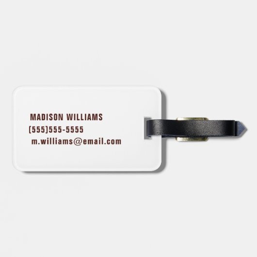 Londen in Clouds Red en Green Bagagelabel (Achterkant horizontaal)