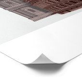 Londen in Clouds Red en Green Poster (Hoek)