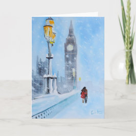 Londen in de sneeuw feestdagen kaart