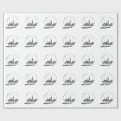 Londen in een glazen bal. cadeaupapier (Vlak)