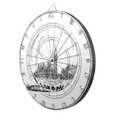 Londen in een glazen bal. dartbord (Voorkant Rechts)