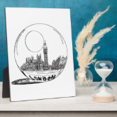 Londen in een glazen bal. fotoplaat (Zijkant)