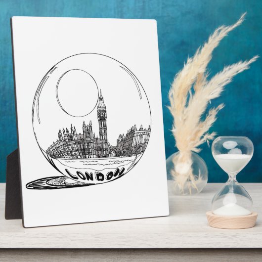 Londen in een glazen bal. fotoplaat (Zijkant)