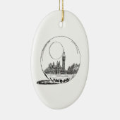 Londen in een glazen bal. keramisch ornament (Rechts)