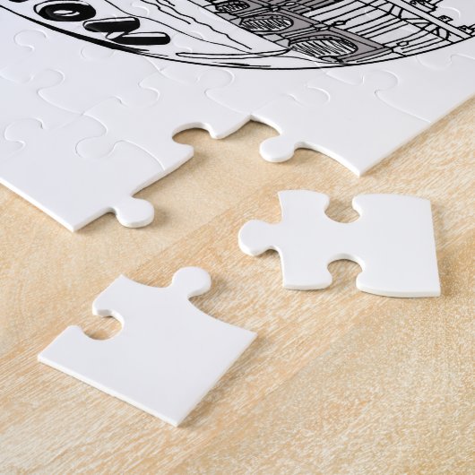 Londen in een glazen bal. legpuzzel (Zijkant)