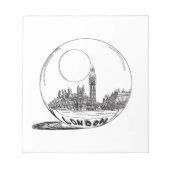 Londen in een glazen bal. notitieblok (Voorkant)