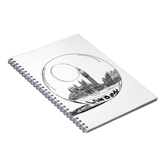 Londen in een glazen bal. notitieboek (Rechterzijde)