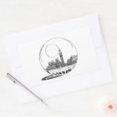 Londen in een glazen bal. rechthoekige sticker (Envelop)
